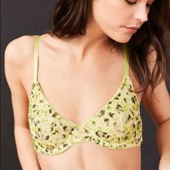 Urban Outfitters Other - Urban Outfitters UO Out From Under Brushed Lace Underwire Bra Flock